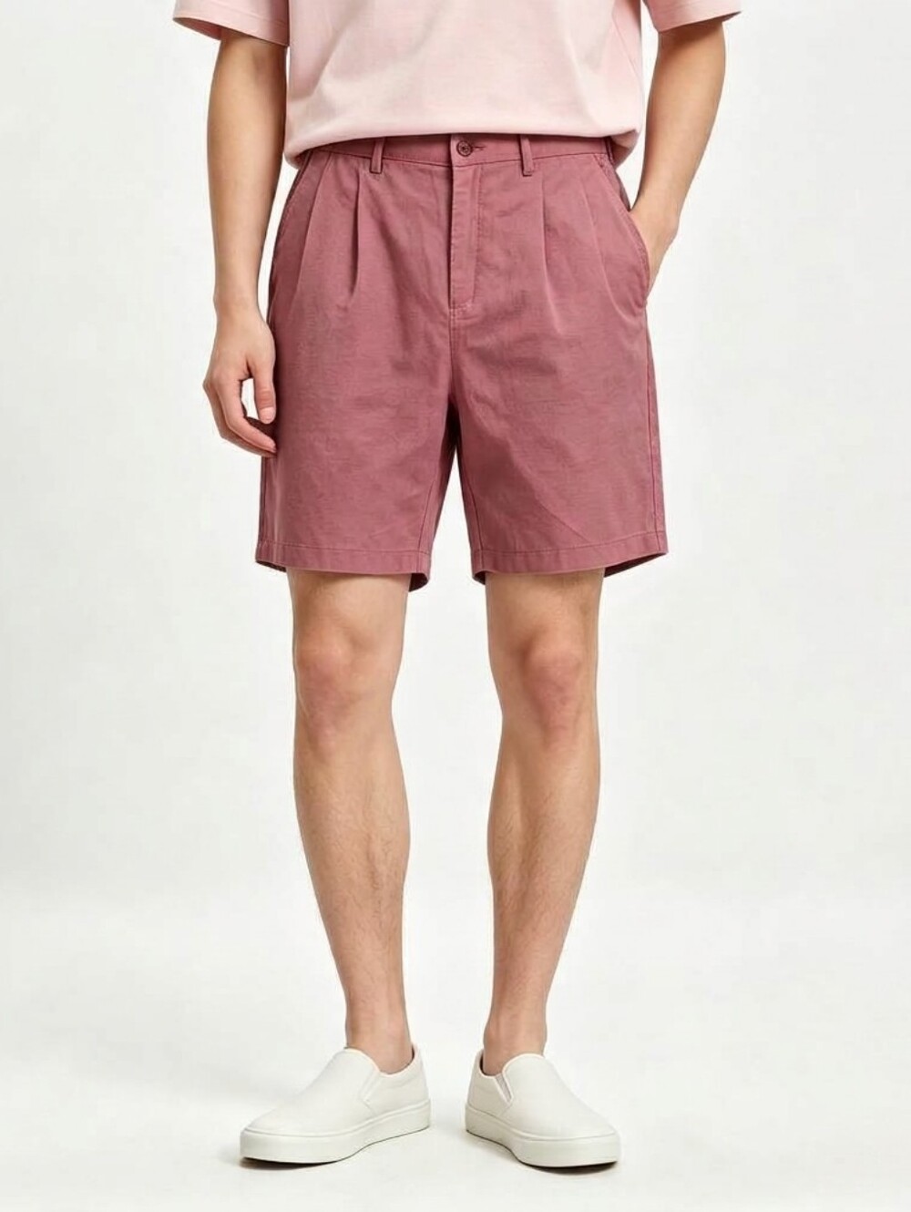 3/＄44🐬🐬Men's Pink 100% Cotton Casual Shorts